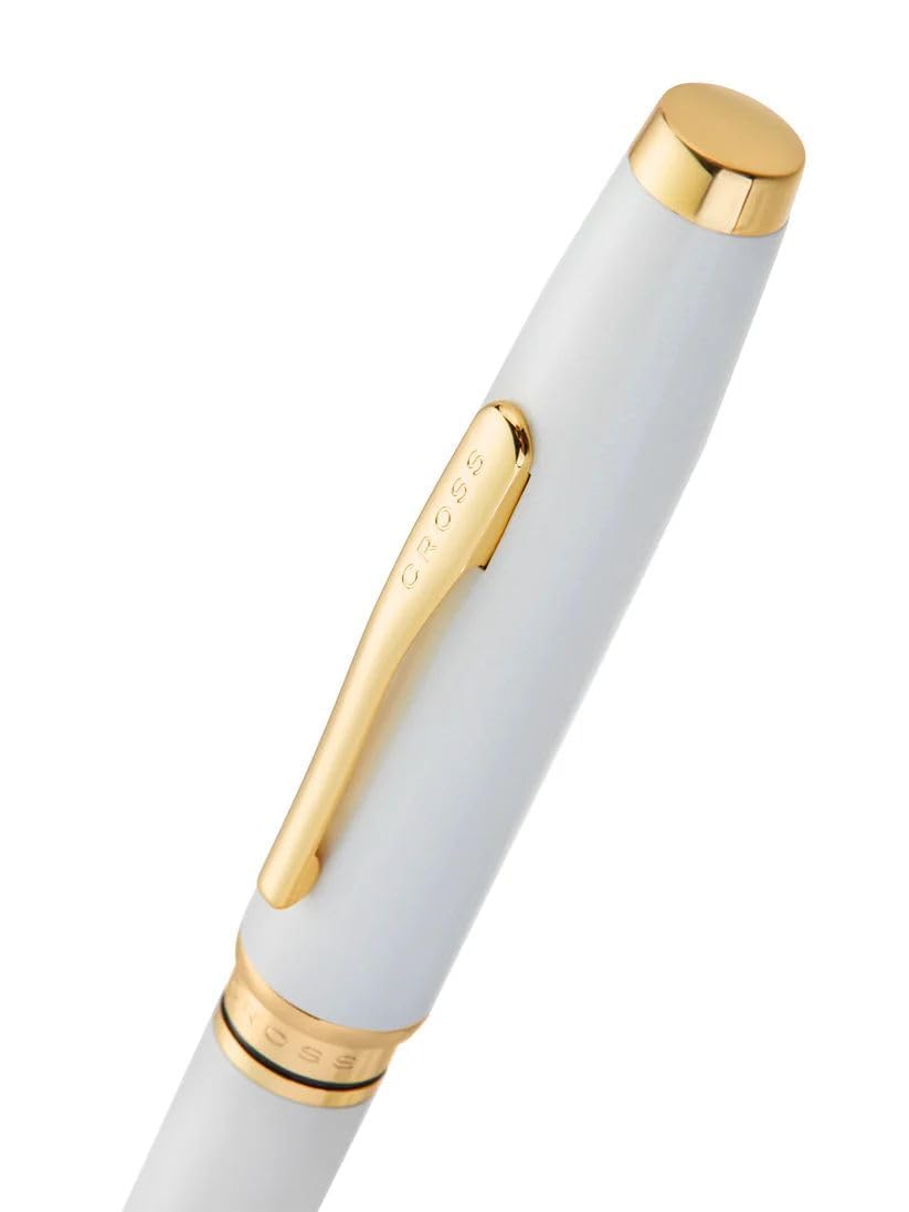 Cross Coventry Pearl White, Gold PVD Ballpoint Pen, Medium Point, Black Ink
