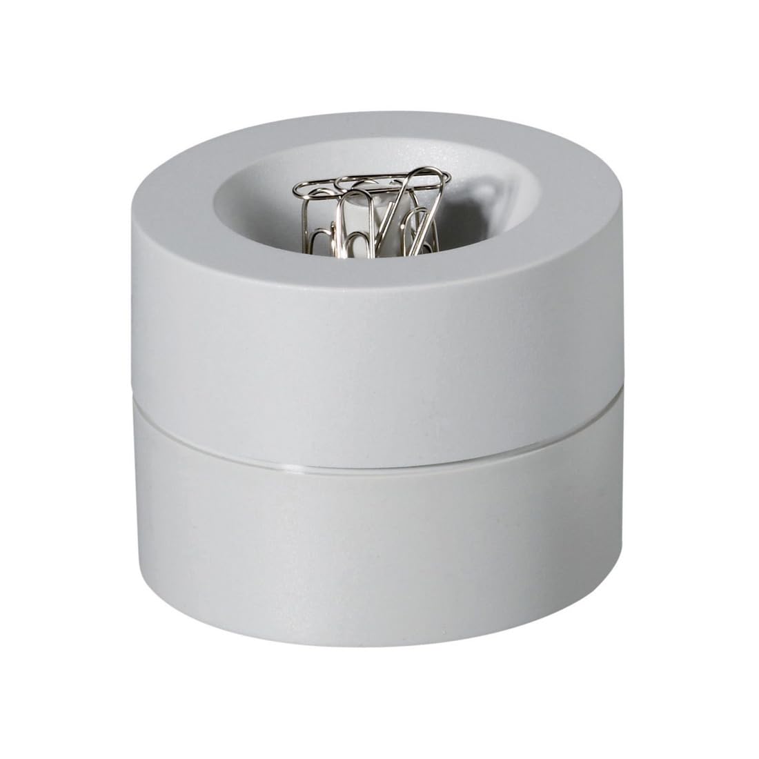 MAUL Magnetic Paperclip Holder, Ø 73mm, H66mm, Grey