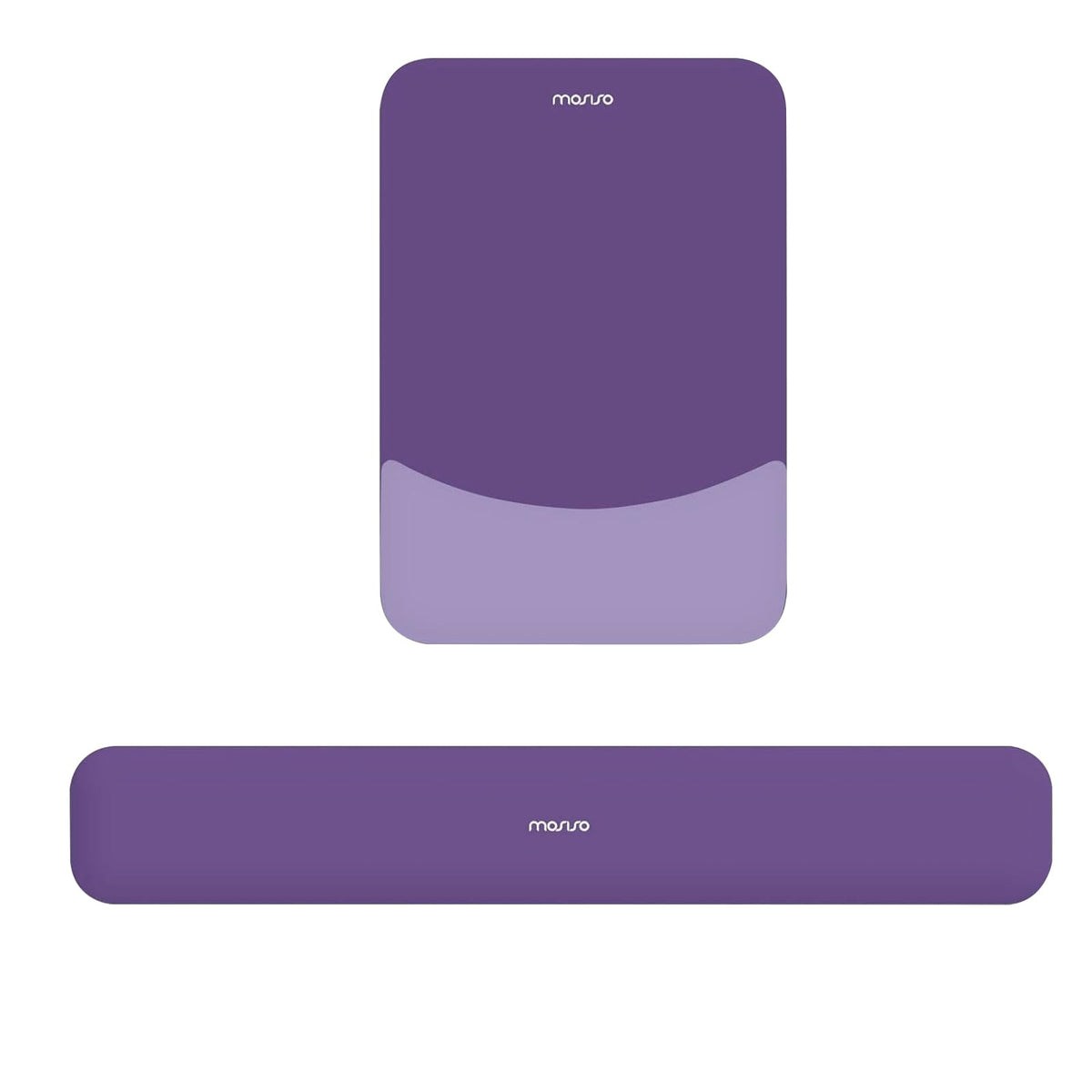 MOSISO Wrist Rest Support Mouse Pad & Keyboard Set, Imperial Purple