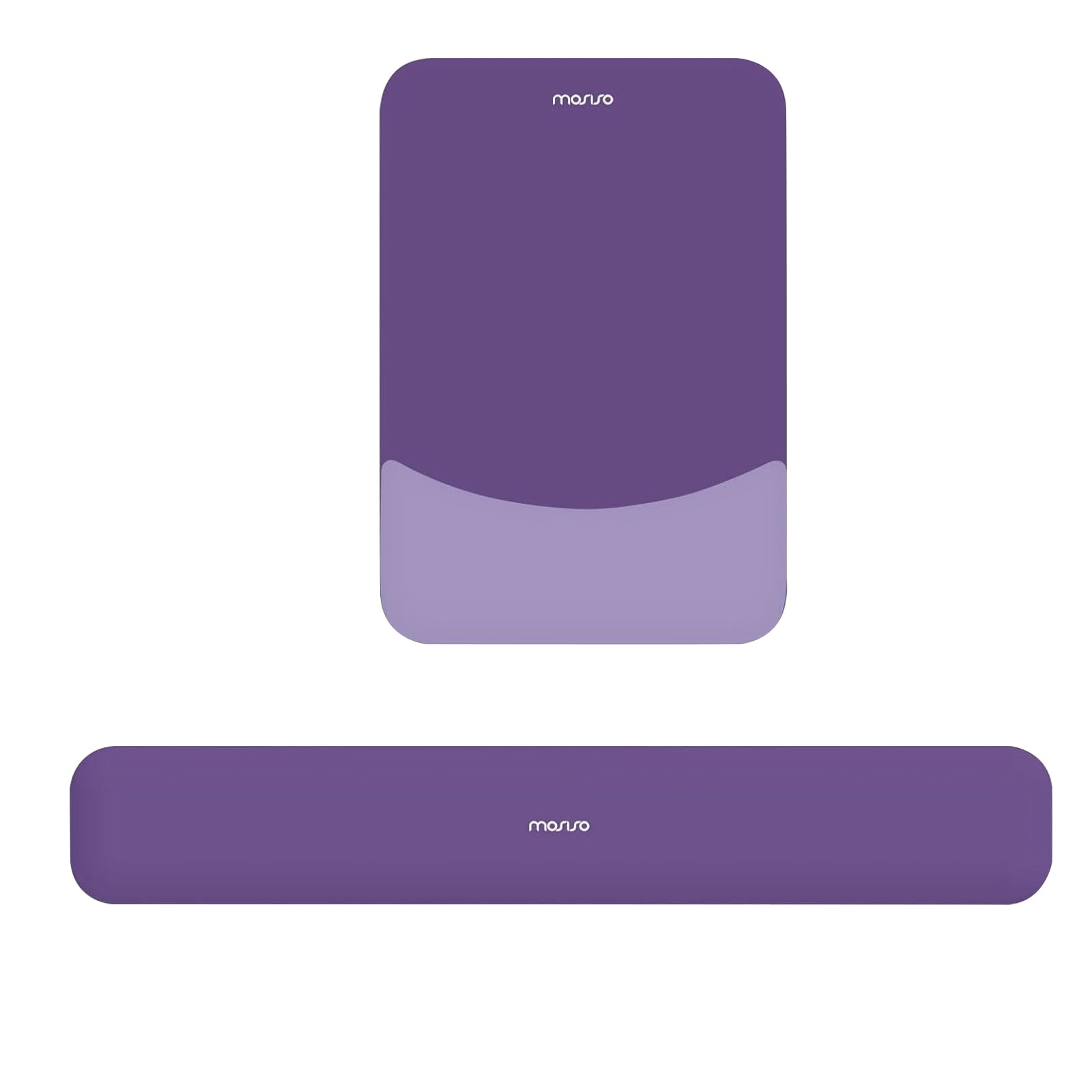 MOSISO Wrist Rest Support Mouse Pad & Keyboard Set, Imperial Purple