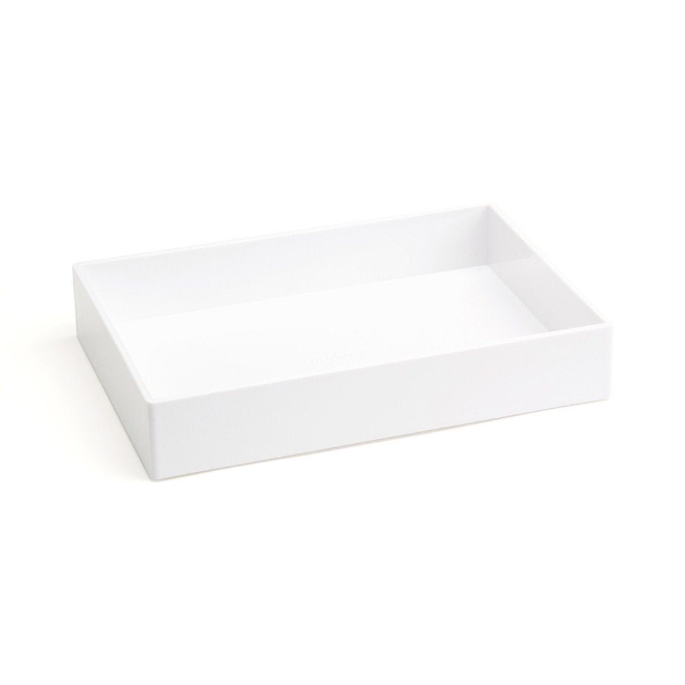 Poppin Stackable Medium Accessory Tray - Modular Lacquer Desk Trays for Office Organization