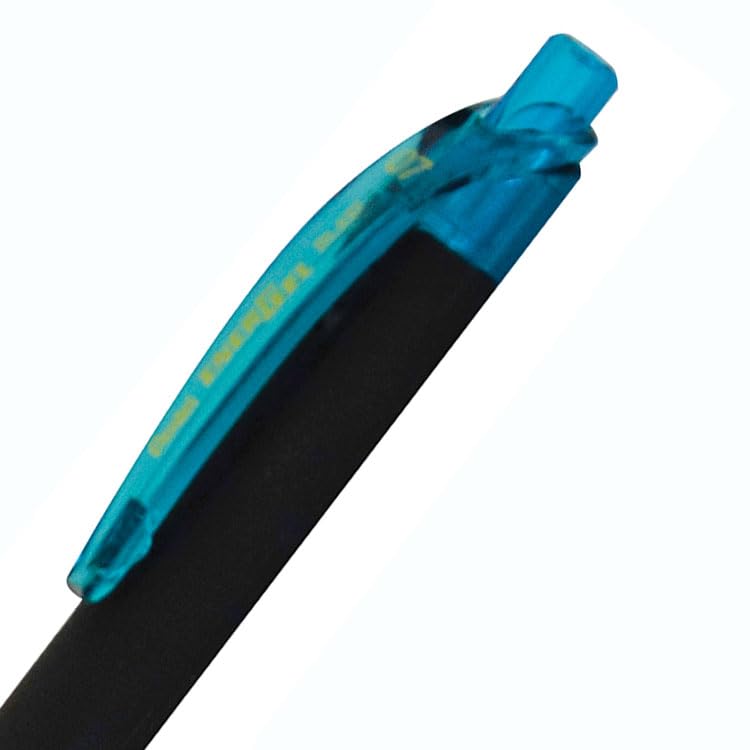 Pentel EnerGel Kuro Liquid Gel Pen, (0.7mm) Medium line, Turquoise Ink, 12 Pack (BL437R1-S3)