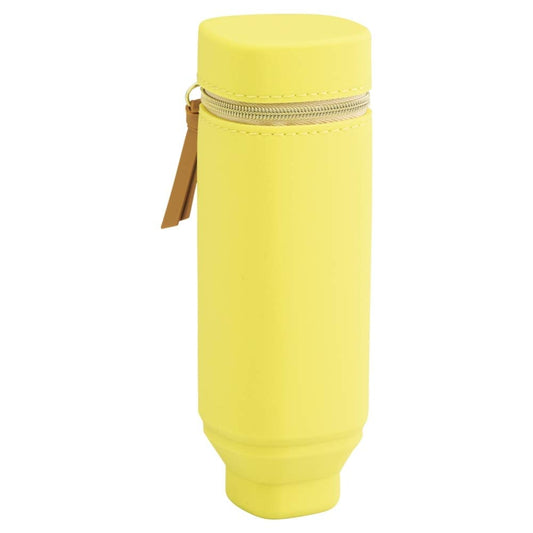 Lihit Lab A7732-5 Pen Case, Square Type, Lemon Yellow