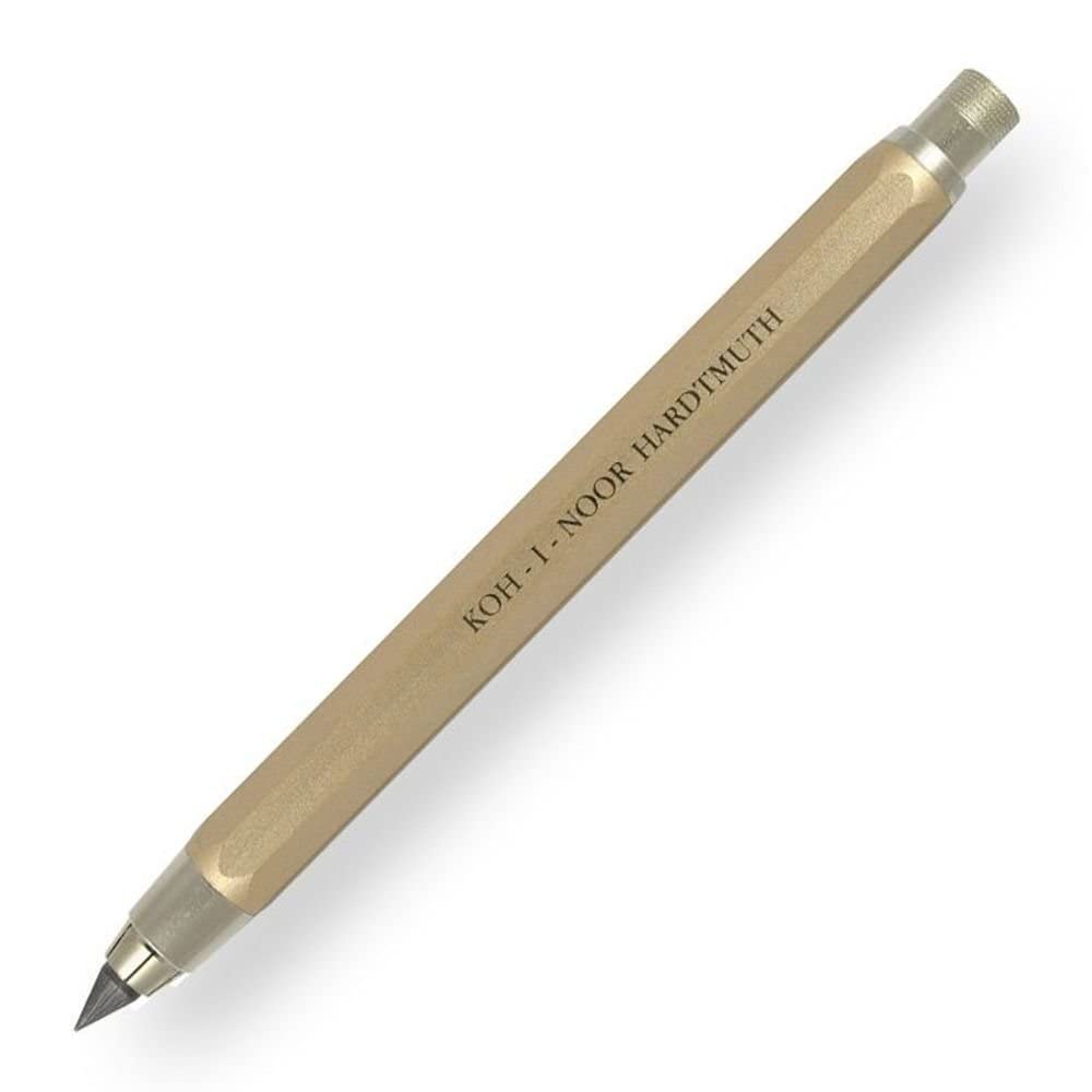 KOH-I-NOOR 5.6mm Diameter Mechanical Clutch Lead Holder Pencil - Gold