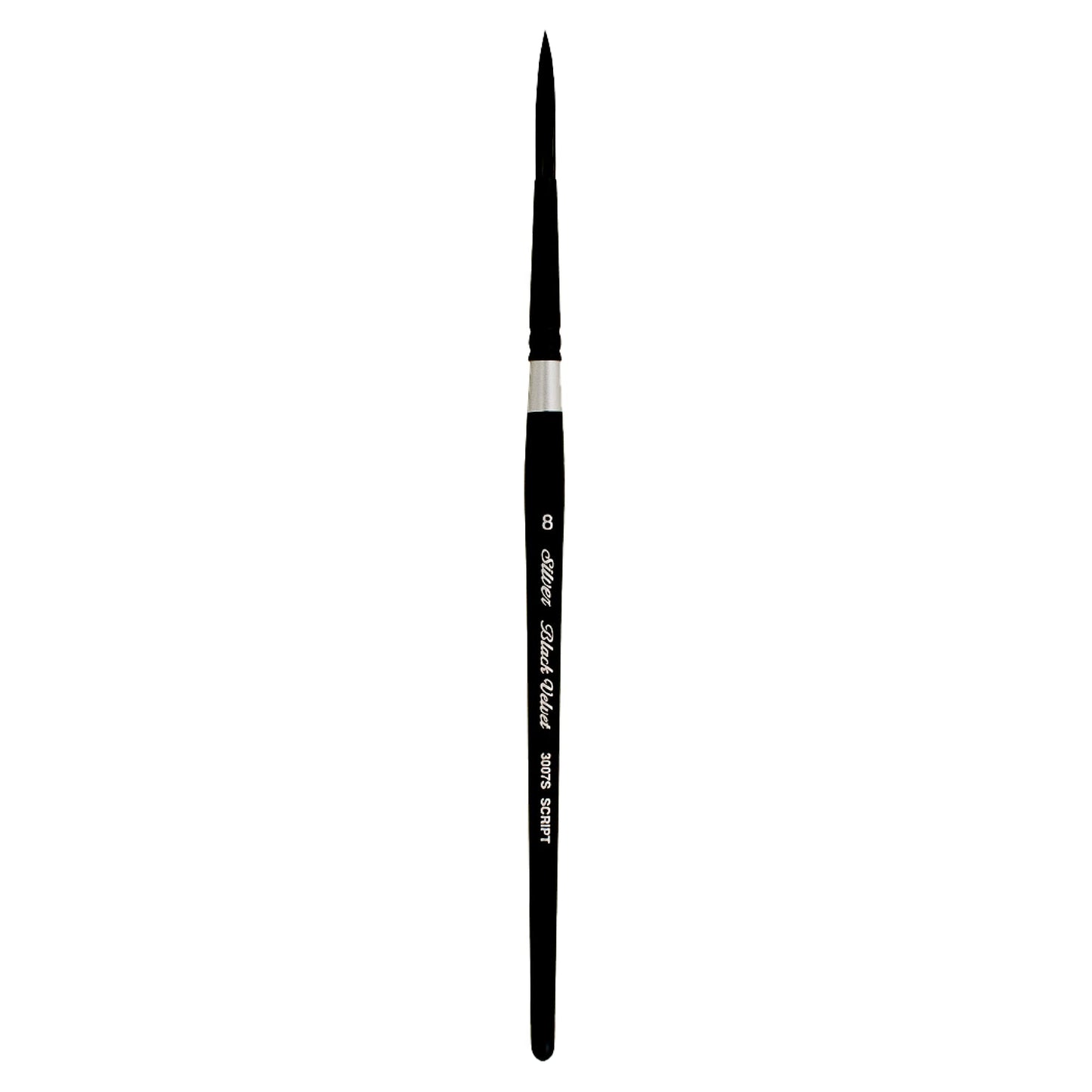 Silver Brush Limited Black Velvet Script Liner Watercolor Brush, Size 8