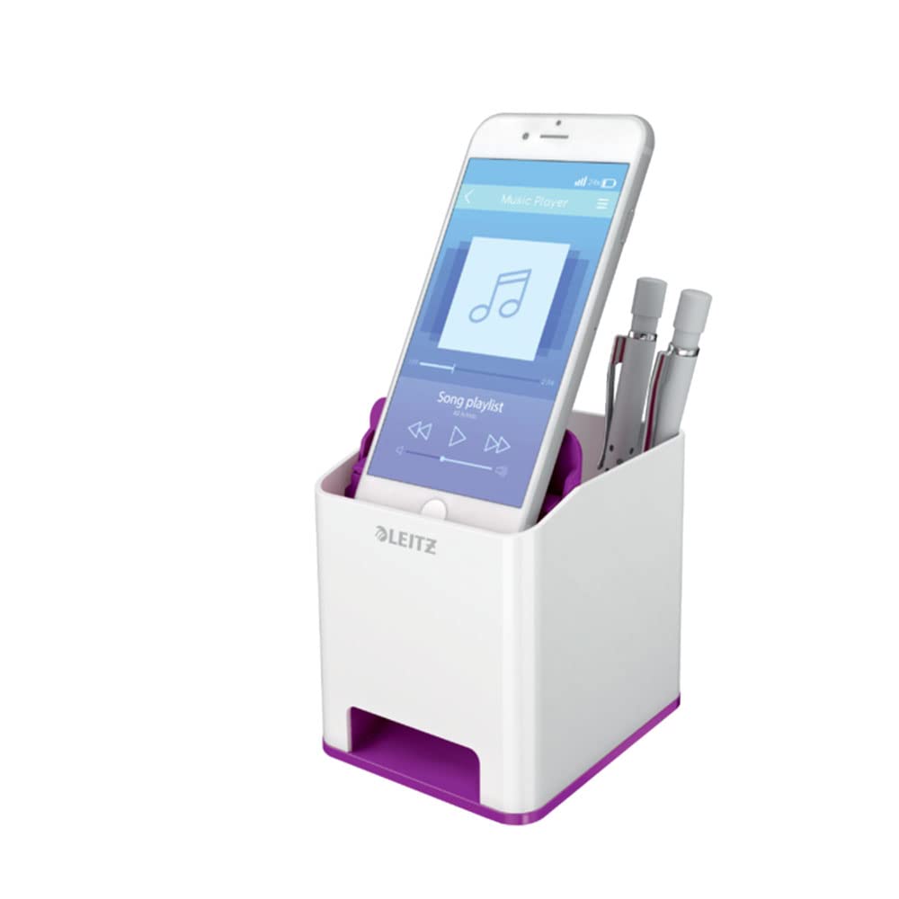 Leitz WOW Sound Pen Holder, Purple