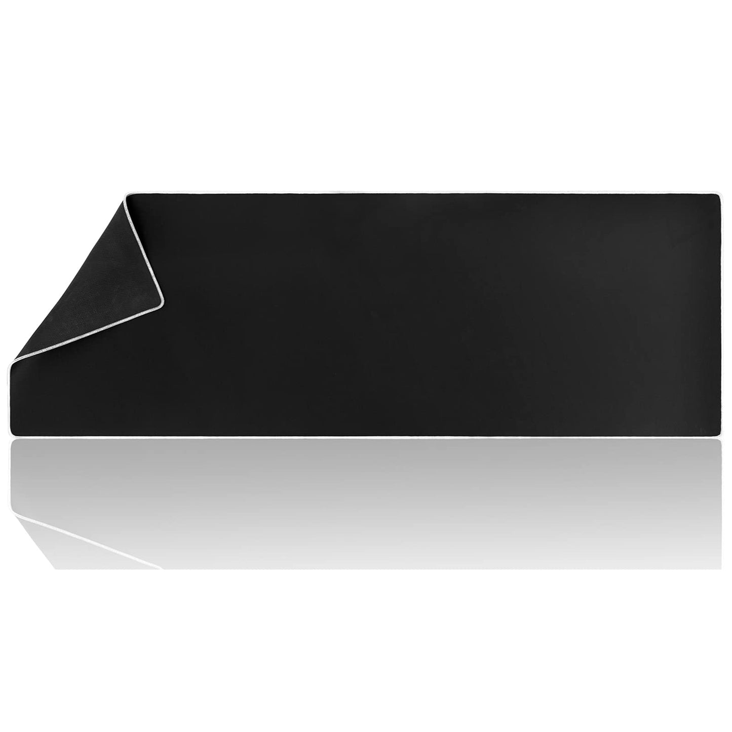 Wolaile Large Computer Mouse Pad for Desk-White Stitched Edge-50x17 inches