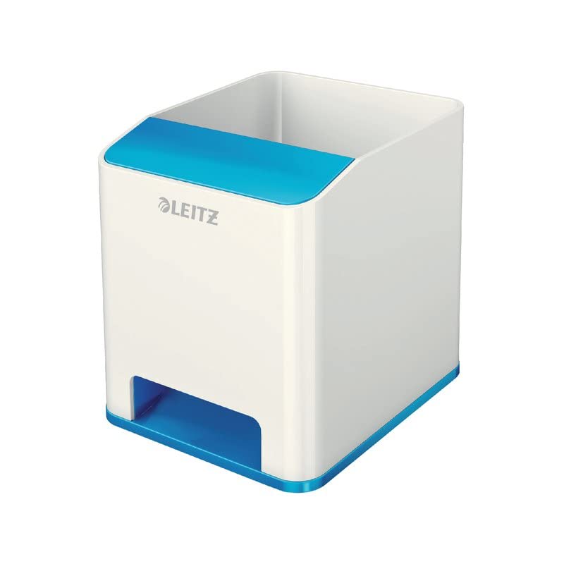 Leitz Sound Pen Holder, Phone Amplifier, Wow Range, White/Metallic Blue,53631036