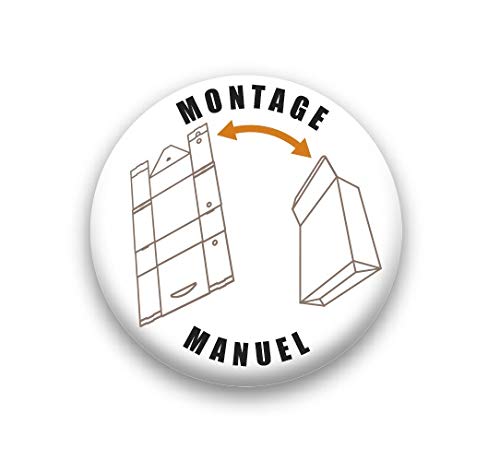 Manual Fast Archive Boxes (Pack of 10 8 cm Spine 25X33 White/Blue