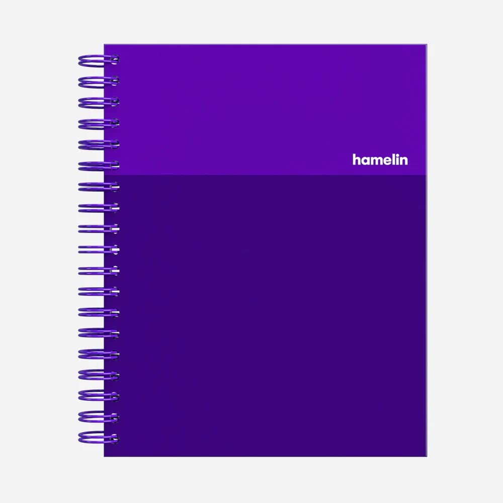 Hamelin, Spiral Notebook, 8x10in, College Ruled, Hardcover, 75shts/150 pages, 1 Subject Notebook