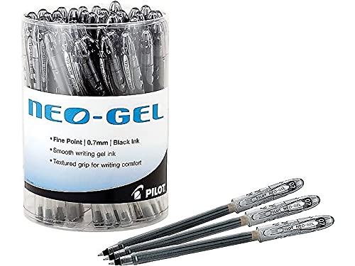 PILOT Neo-Gel Gel Pens, Fine Point, Black Ink