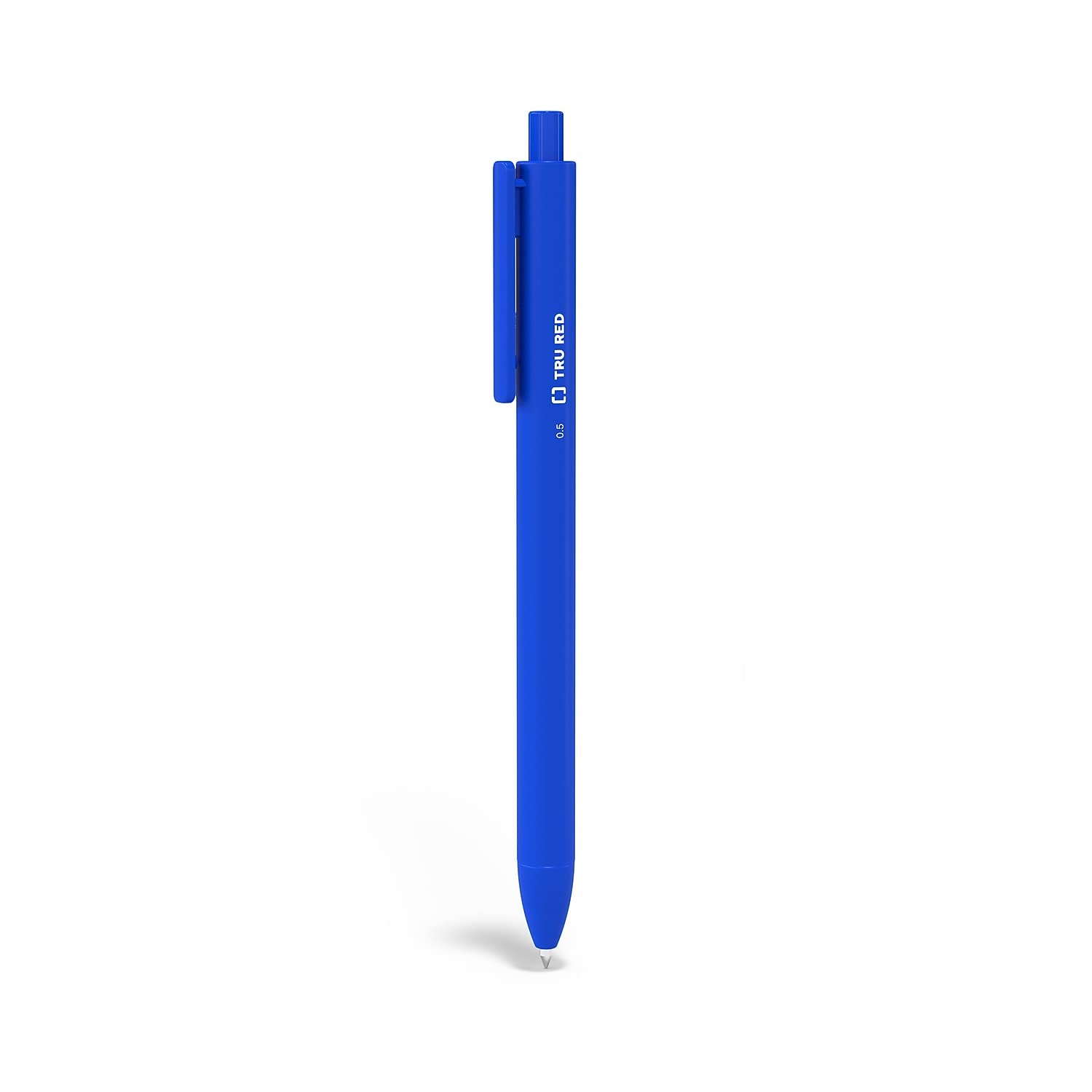 TRU RED Retractable Gel Pens, Fine Point 0.5mm, Blue Ink, 24-Pack