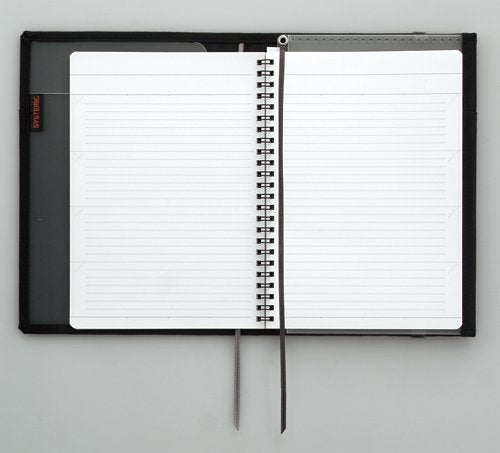KOKUYO Systemic Cover Notebook, with One A5, B 6mm Ruled, 28 Lines, 50 Sheets, Twin Ring Edge Title