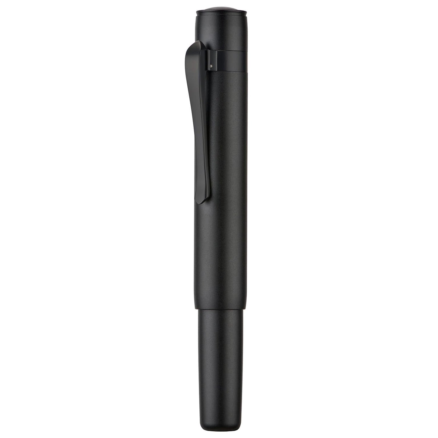 HONG DIAN M2 Mini Fountain Pen with Bent Nib, Sleek Shape Aluminium Short Pocket Travel Pen (Matte
