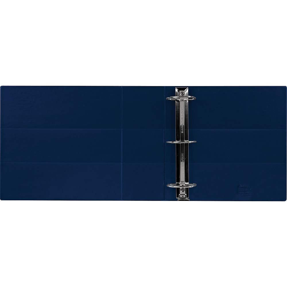 Staples Heavy-Duty 4-Inch D-Ring View Binder, Navy Blue, 3-Ring