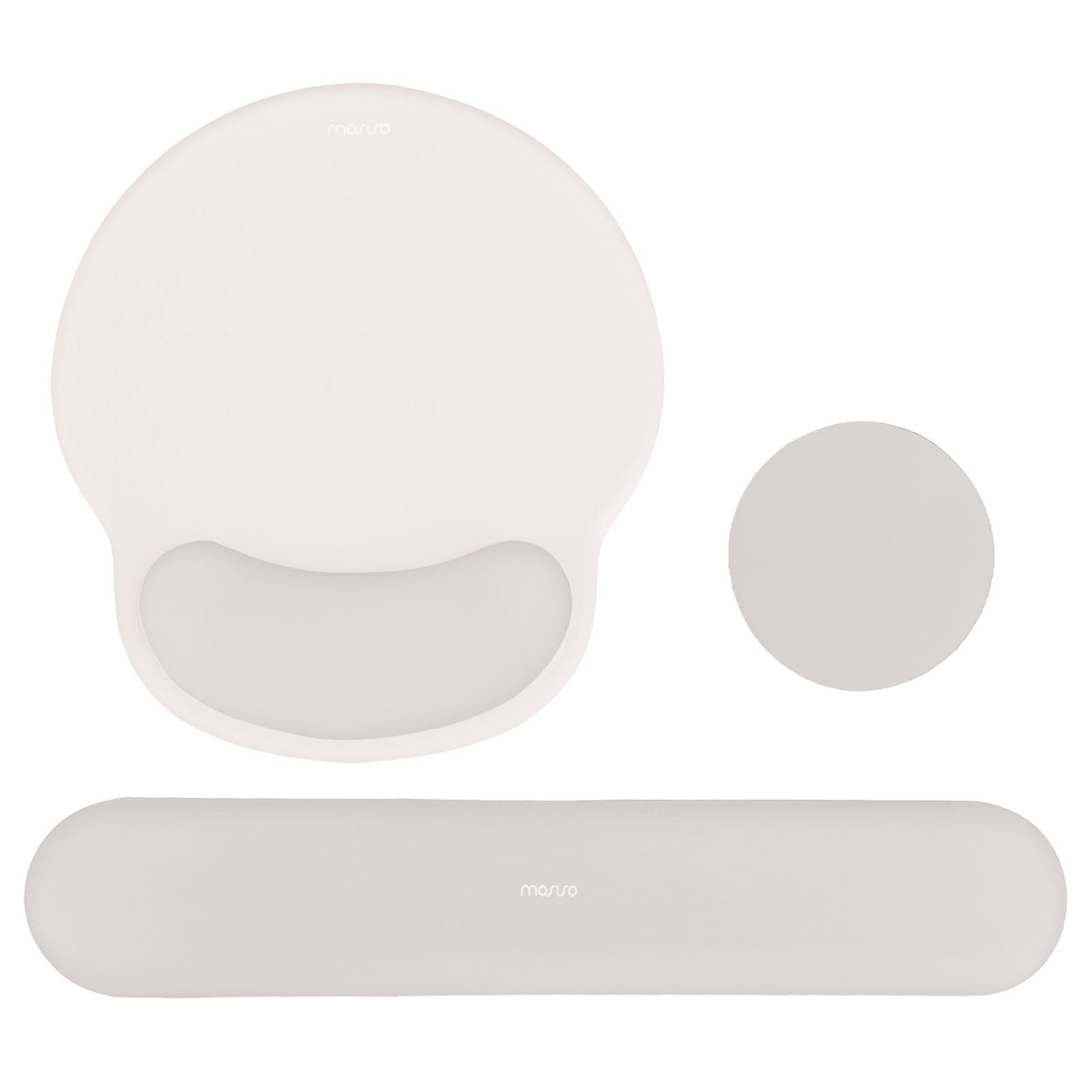 MOSISO Wrist Rest Support for Mouse Pad&Keyboard Set, Stone Gray