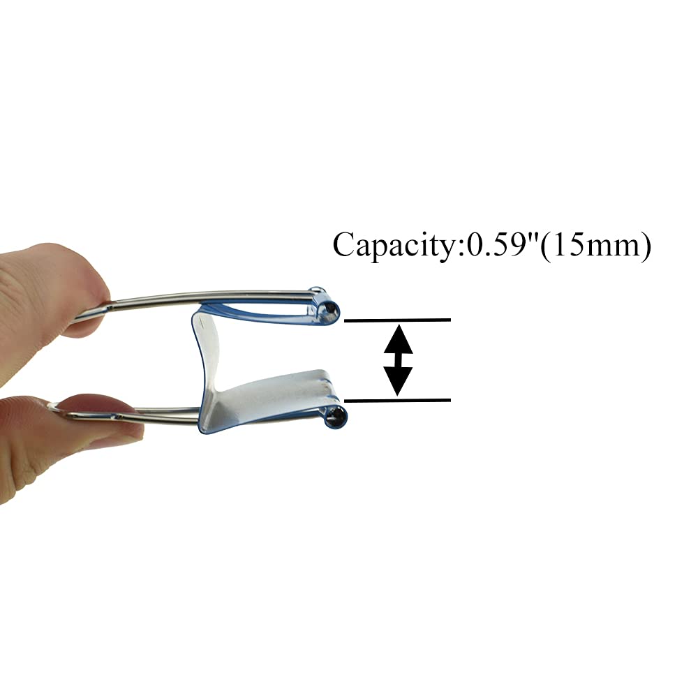 HAHIYO Binder Clips Paper Clamps Spring Steel Sturdy Large 1.97 inches Width 0.59 Inch Capacity No