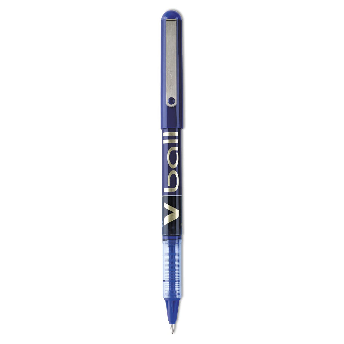 Pilot VBall Liquid Ink Rolling Ball Stick Pens, Blue Ink, 12-Pack