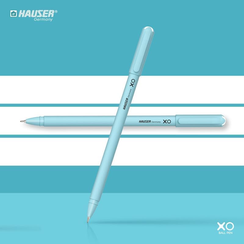 Hauser Xo Ball Pen Pouch Pack | Tip Size 0.7 mm | Sleek Body & Minimalistic Design | Matt Finish |