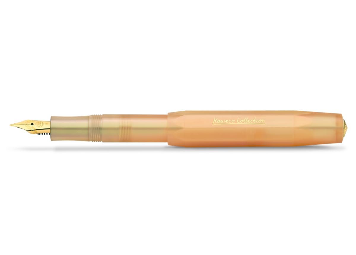 Kaweco COLLECTION Apricot Pearl Premium Fountain Pen with Steel Nib for Ink Cartridges - Sport