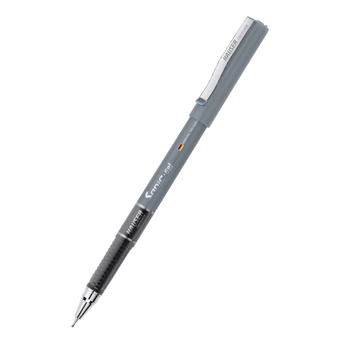 Hauser Sonic 0.55mm Gel Pen Box | Attractive Foiled Body | Stylish Metal Clip | Refillable &