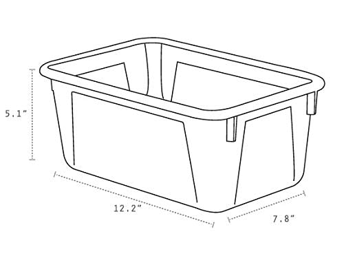 Storex Small Cubby Bins – Plastic Storage Containers for Classroom, 12.2 x 7.8 x 5.1 inches