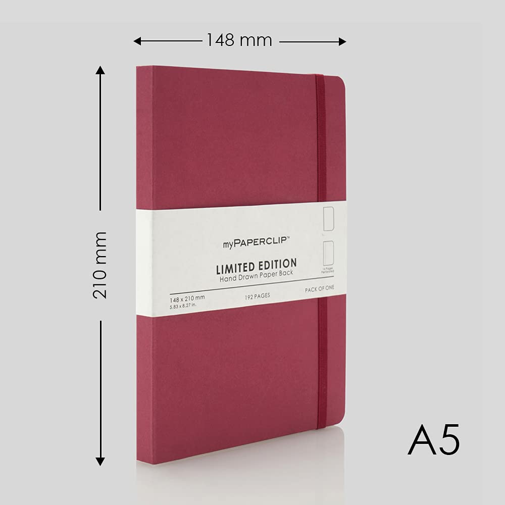 myPAPERCLIP Limited Edition A5 Plain Notebook | 192 Pages, 100 GSM, Soft Cover, A5 (5.83 × 8.27 in)