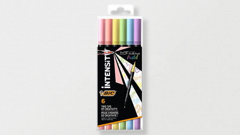 Bic Pastel Stationery Set with Felt Pens, Mechanical Pencils, Highlighters, and Fineliners