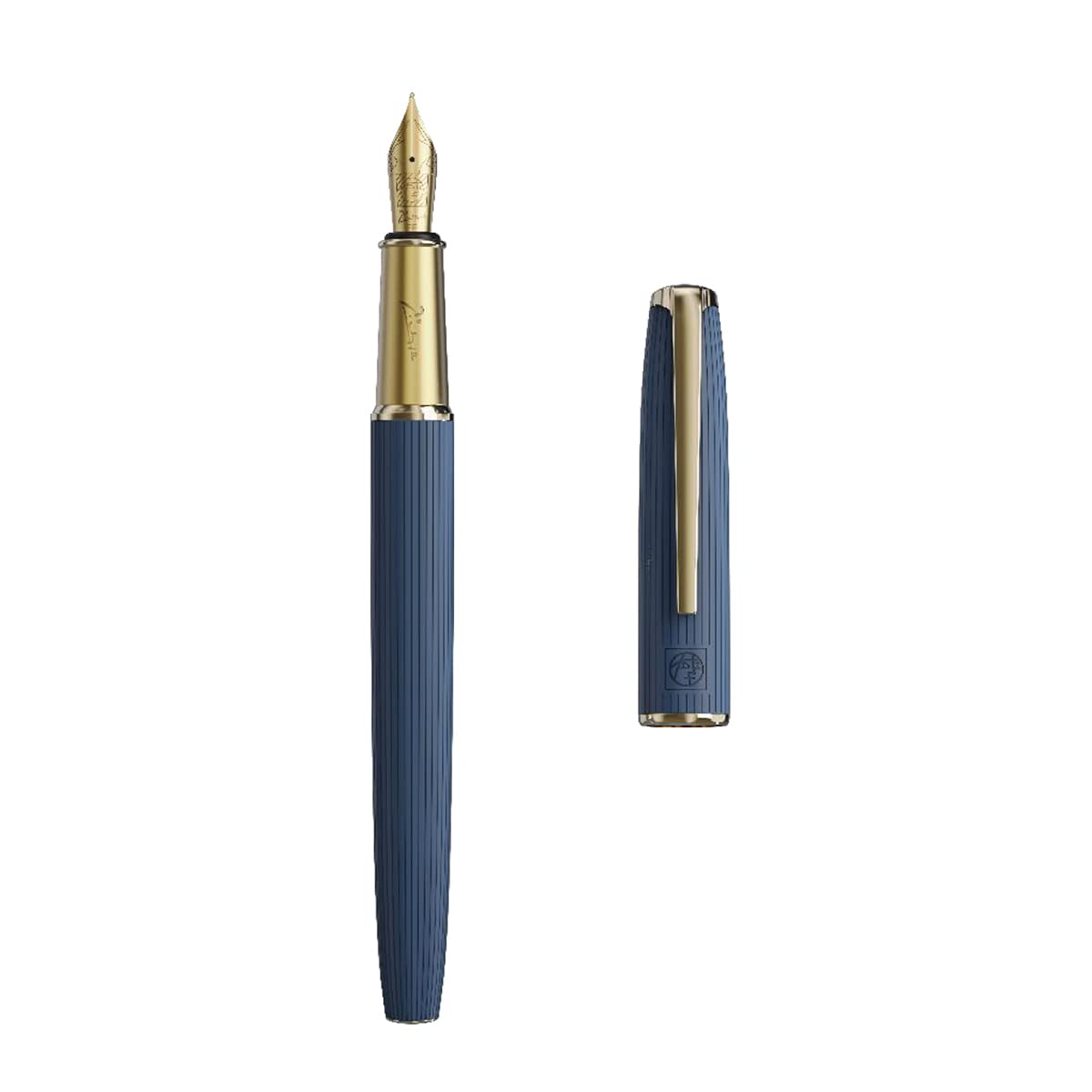 Picasso 916 Blue Strips Fountain Pen with Box Writing Pen Set Extra Fine Nib Office Business School