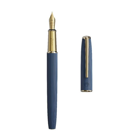 Picasso 916 Blue Strips Fountain Pen with Box Writing Pen Set Extra Fine Nib Office Business School
