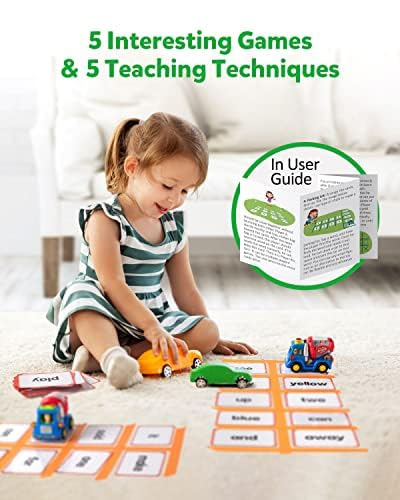 Coogam Sight Words Educational Flashcards - 220 Dolch Sightwords Game with Pictures &