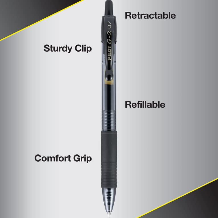 PILOT G2 Premium Gel Ink Pens, Fine Point 0.7mm, Assorted Inks, 20 Count