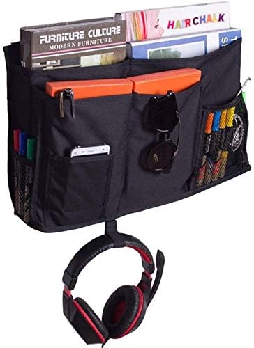 FUNYU Bedside Storage Caddy, Hanging Storage Organizer Bag with 8 Pockets for Bunk Dorm Rooms