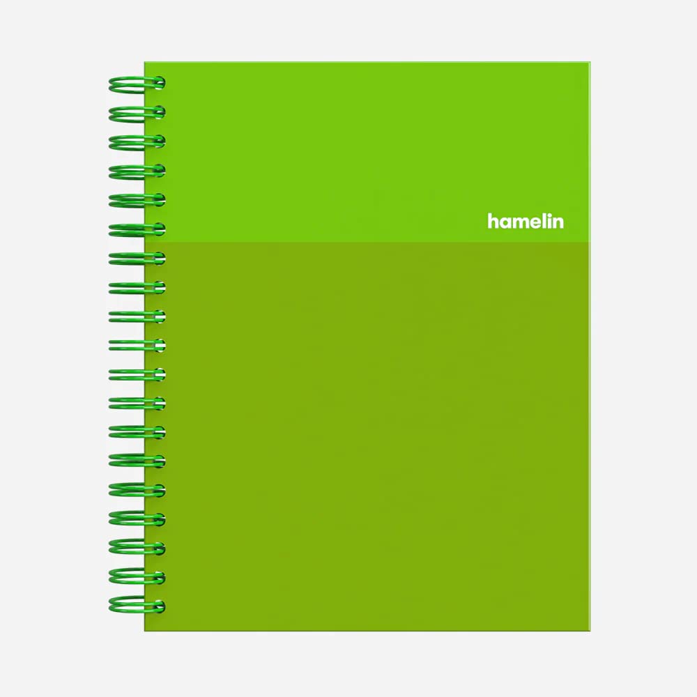 Hamelin, Spiral Notebook, 8x10in, College Ruled, Hardcover, 75shts/150 Pages, 1 Subject Notebook