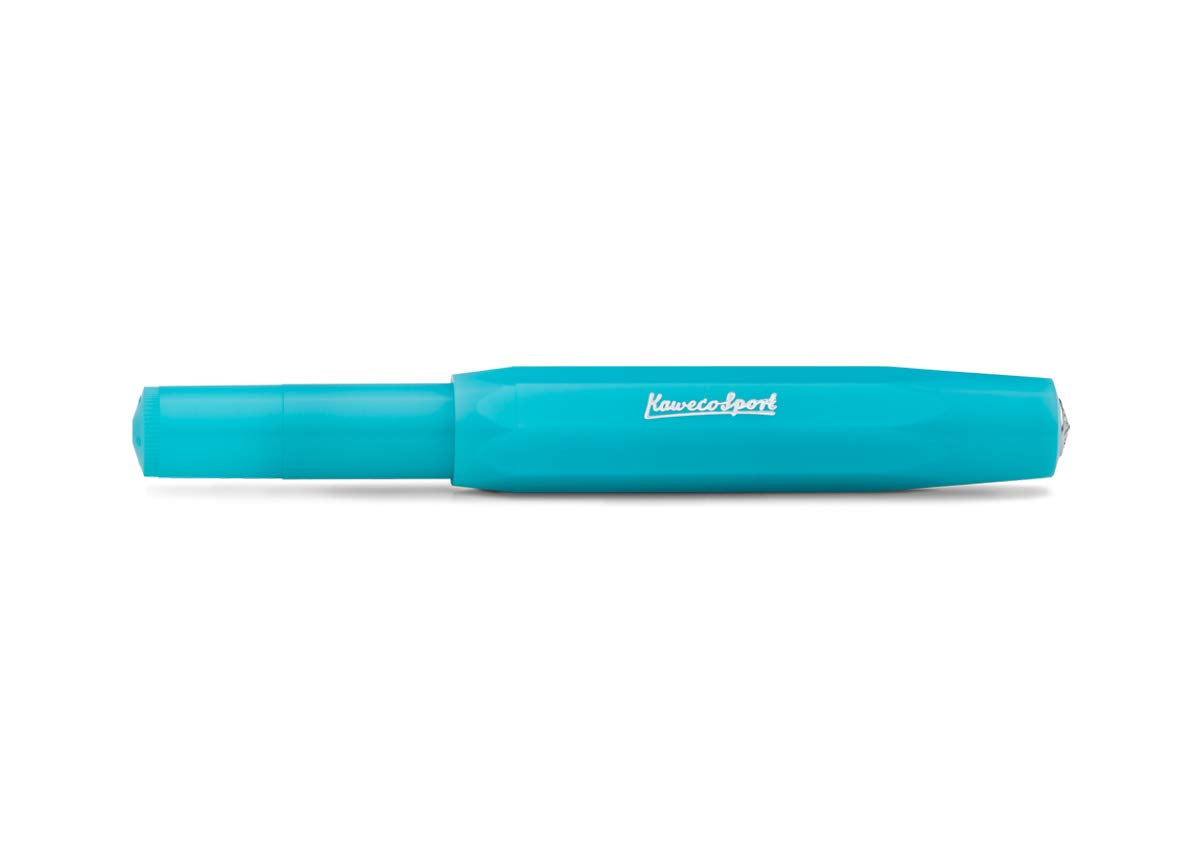 Kaweco FROSTED SPORT Fountain Pen Light Blueberry I Premium Fountain Pen for Ink Cartridges I