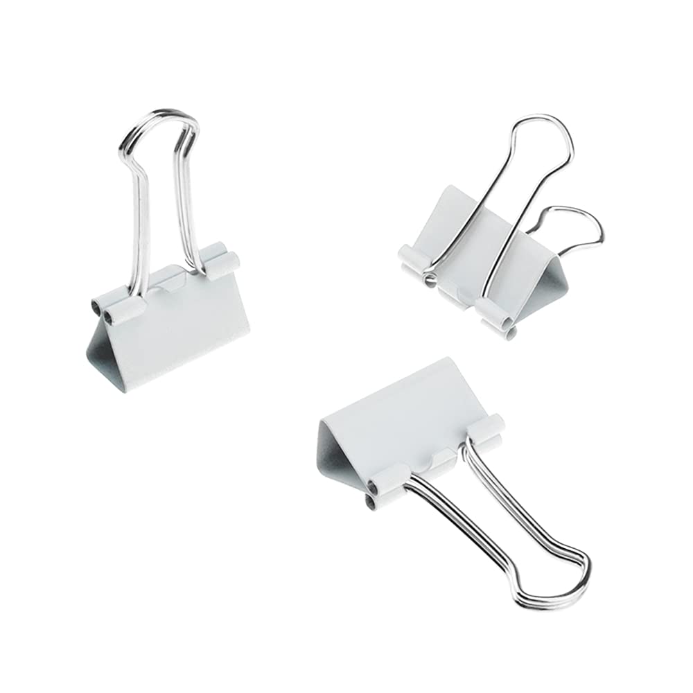 HAHIYO Binder Clips Paper Clamps Spring Steel Sturdy 0.98 inches Width 0.31 Inch Capacity No Sharp