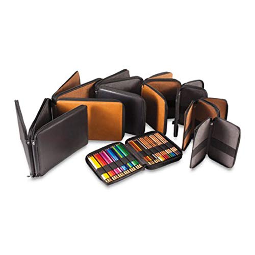 Speedball Art Products Genuine Leather Storage Case for Pencils, Markers, Pens and Art Supplies
