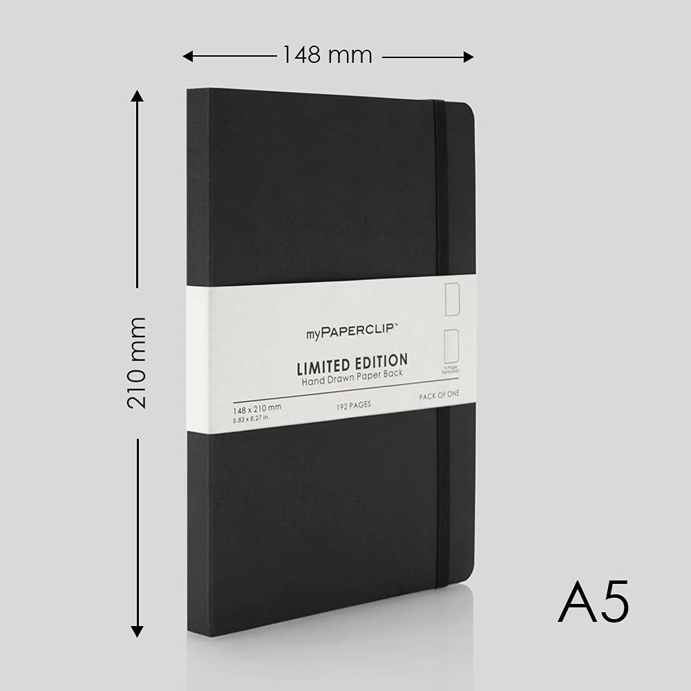 myPAPERCLIP Limited Edition A5 Plain Notebook | 192 Pages, 100 GSM, Soft Cover, A5 (5.83 × 8.27 in)