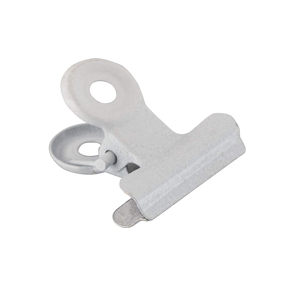 JAM PAPER Metal Bulldog Clips - Small - 22mm - White - 25/Pack