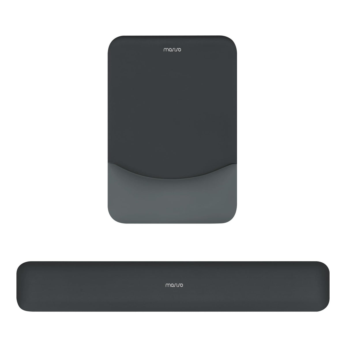 MOSISO Wrist Rest Support Mouse Pad & Keyboard Set, Slate Gray