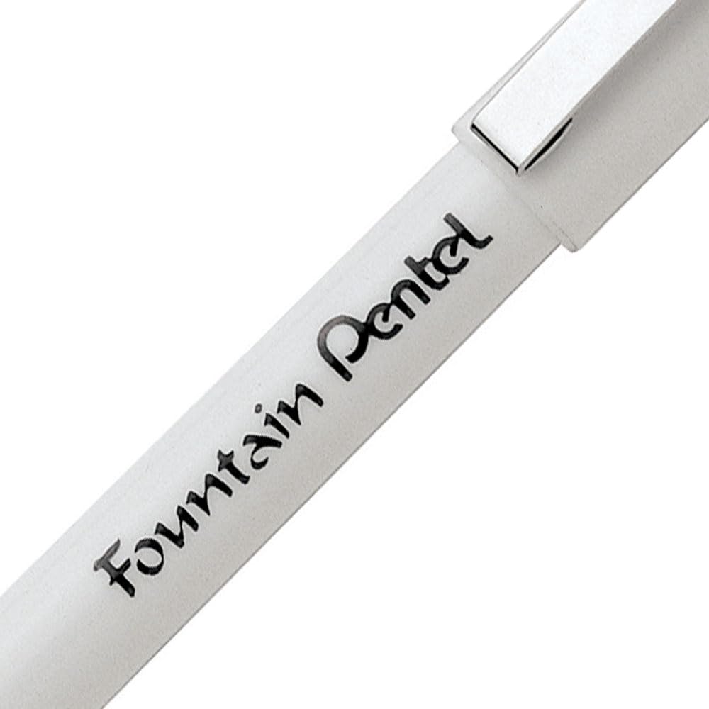 Pentel JM20MB-A Fountain Pen, Black & Gold Marbled Barrel, Black ink (Pack of 12)