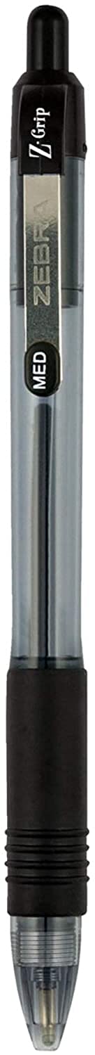 Zebra Pen Z-Grip Retractable Ballpoint Pen, Medium Point, 1.0 mm, 20 Black, 2 Blue, & 2 Red - Pack
