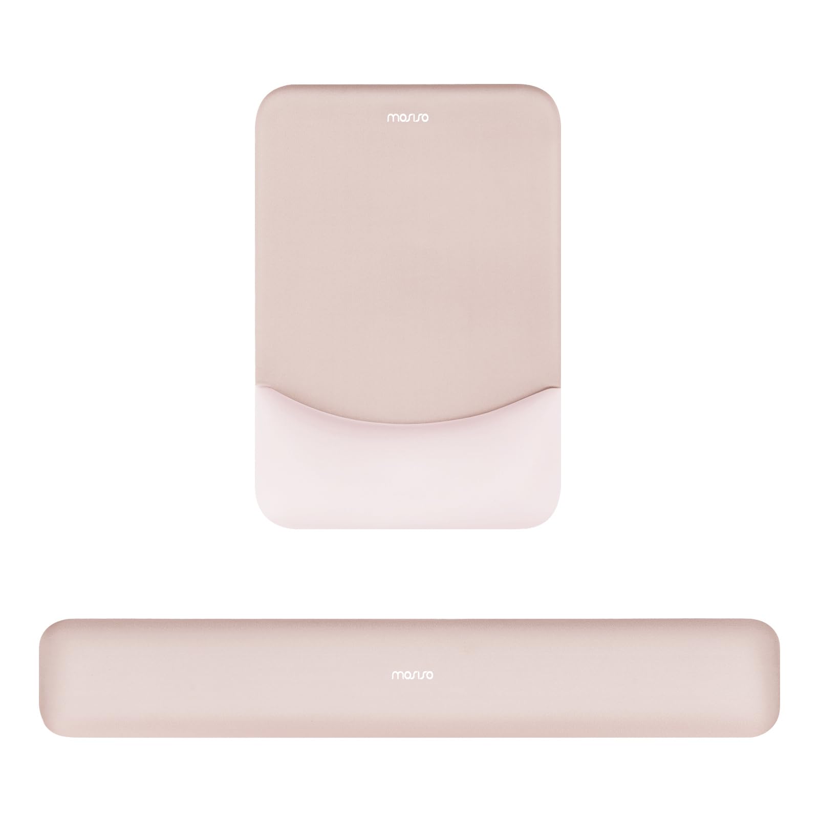 MOSISO Wrist Rest Support Mouse Pad & Keyboard Set, Apricot