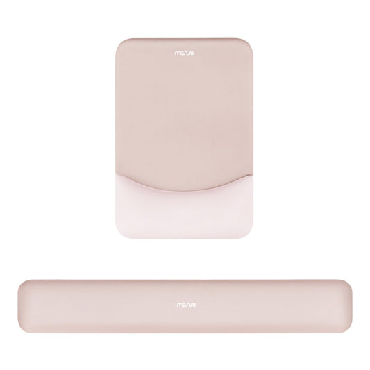 MOSISO Wrist Rest Support Mouse Pad & Keyboard Set, Apricot
