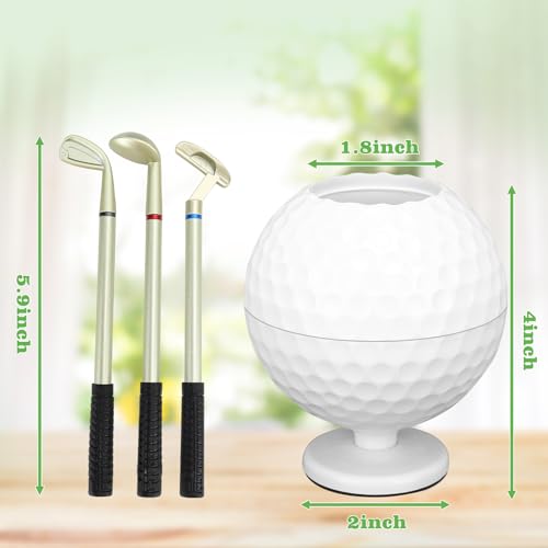 Keenso Ball Pen Set, Model Pen Holder with 3 PCS Ballpoint Pens, Personalized Desktop Mini Ball Pen