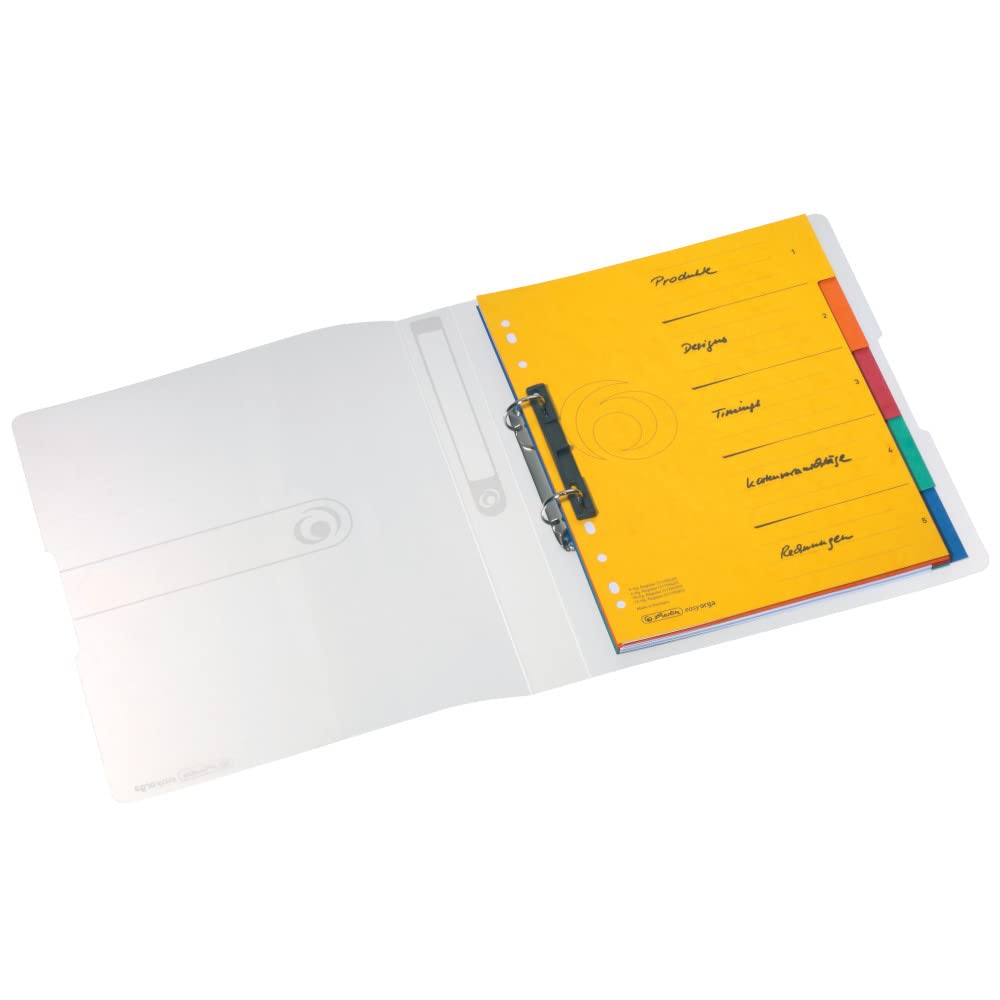Herlitz Easy Orga to Go Polypropylene Ring Binder A4 2 Ring 25 mm 1er Pack Transparent