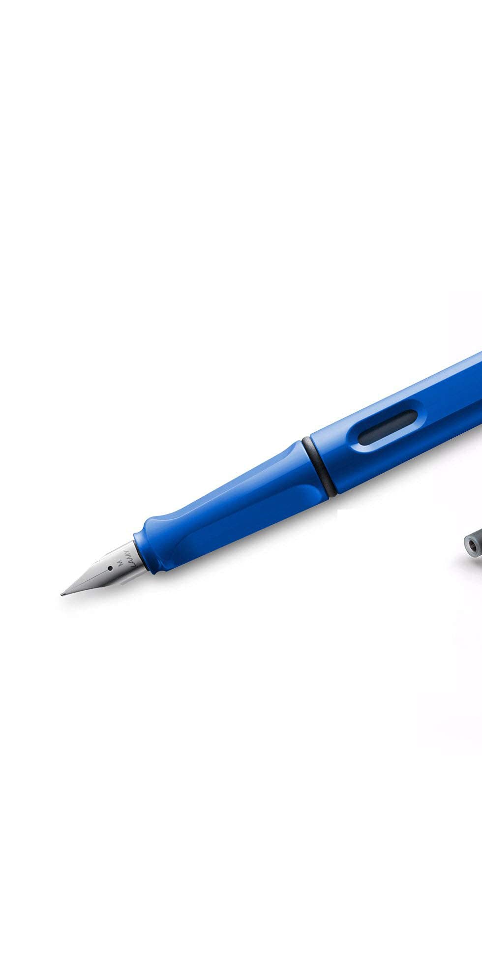 LAMY Safari Fountain Pen (14F) Sky Blue + 5 Black Ink Cartridges (O158944)