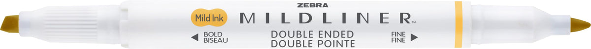 Zebra Pen MILDLINER No Bleed Highlighter, Gold Color, Dual Tip, 12-Pack