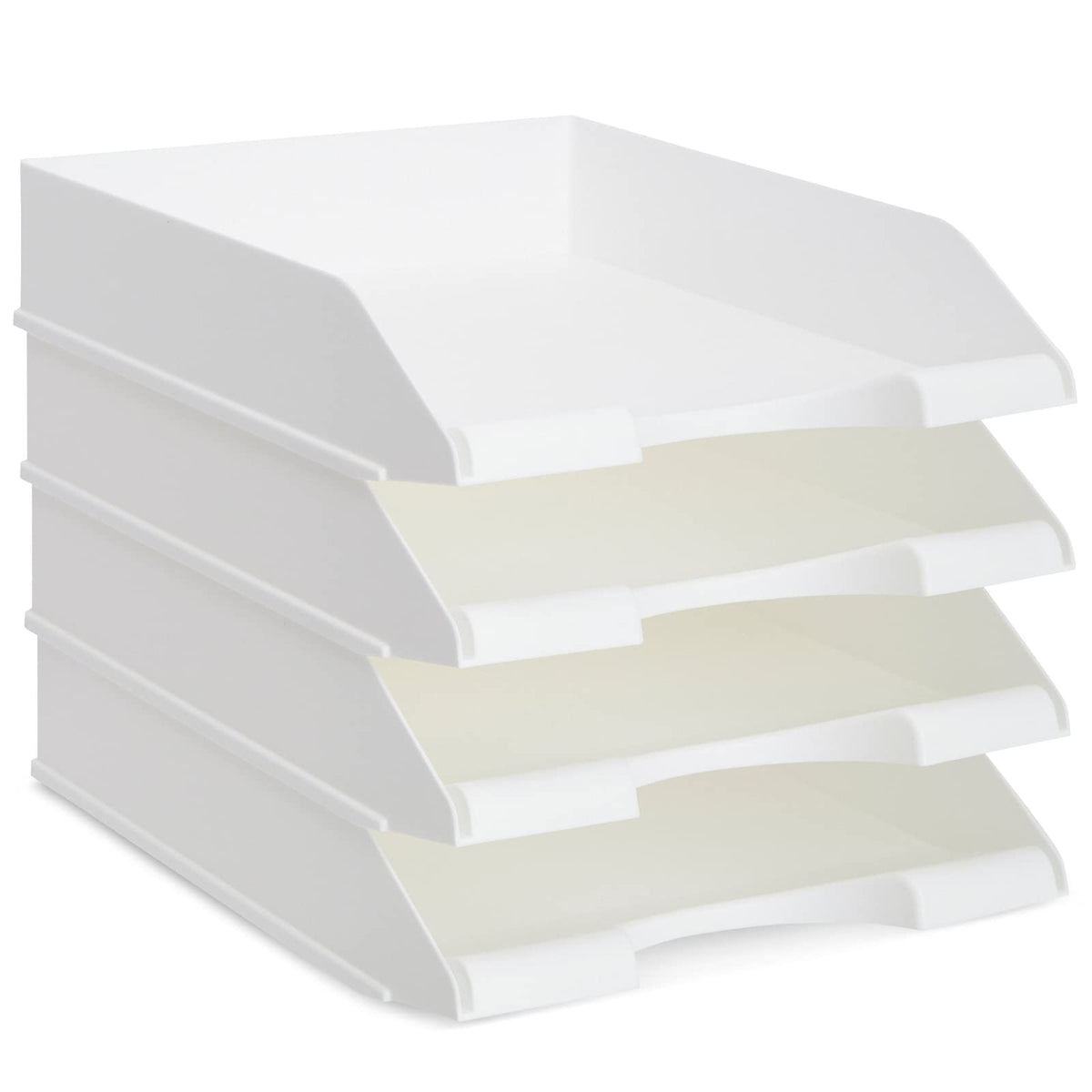 Stockroom Plus Rectangular Letter Trays - Paper Trays for Classroom - Desktop Paper Organizer &