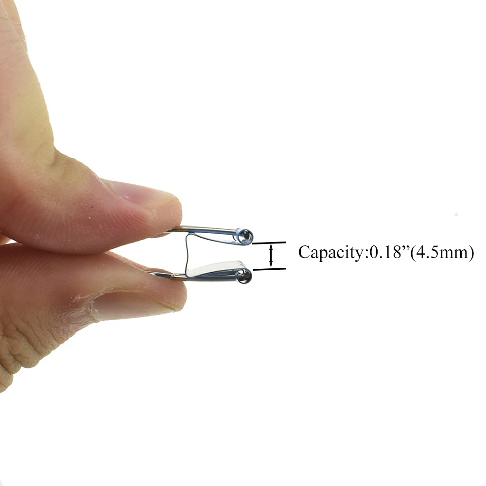 HAHIYO Binder Clips Paper Clamps Spring Steel Sturdy Mini 0.59 inches Width 0.18 Inch Capacity No